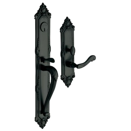Baldwin Entry Handlesets Satin Black 6950.190.LENT