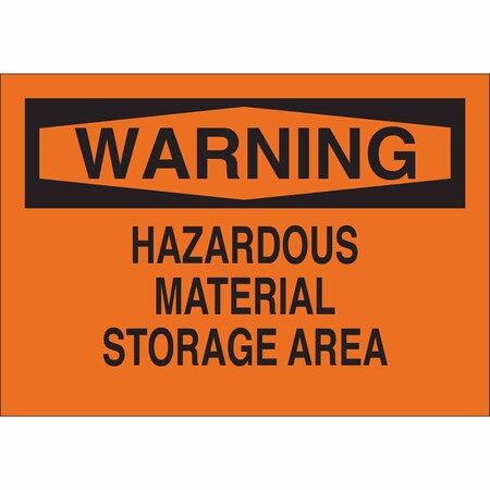 Brady Warning Sign, 7 in H, 10 in W, Plastic, Rectangle, English, 25738 25738