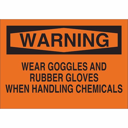 Brady Safety Sign, 10 in Height, 14 in Width, Polyester, Rectangle, English 84492