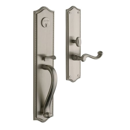 Baldwin Entry Handlesets Lifetime Satin Nickel 6963.056.RENT
