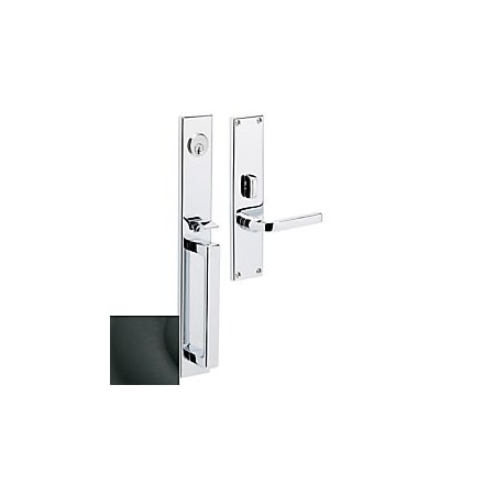 Baldwin Double Cylinder Entry Handlesets Satin Black 6976.190.LDBL