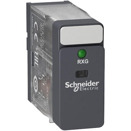 Schneider Electric Interface plug in relay, Harmony Electromechanical Relays, 10A, 1CO, with LED, 12V DC RXG13JD