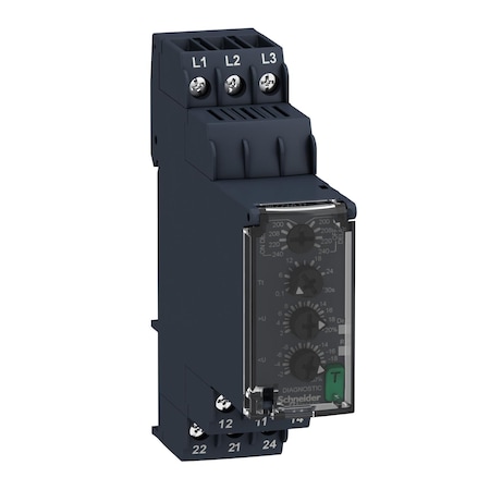 Schneider Electric 3-phase control relay, Harmony Control Relays, 8A, 2CO, overvoltage and undervoltage detection, 200.240V AC RM22TR31