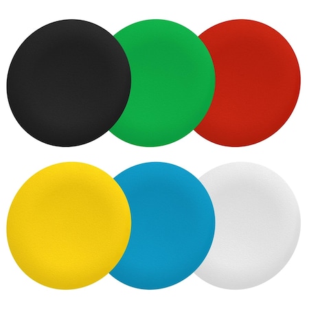 Schneider Electric Push button cap, Harmony XB5, Harmony XB4, antimicrobial, set of 6 colors plain cap for flush mounted push button ZBAF9