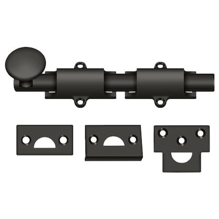Deltana Surface Bolt, Heavy Duty Oil Rubbed Bronze 6" 6SB10B