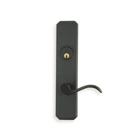 Omnia LH Storeroom 2-1/2" Backset Mortise Lock 858 LVR 11000 Plate ORB 11858EW0025L10B