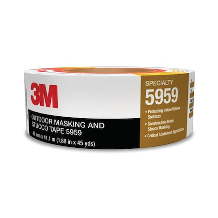 3M Painter's Tape, 48 mm W x 41 1/10 m L, 12 mil Thick, Red, Rubber Adhesive 5959