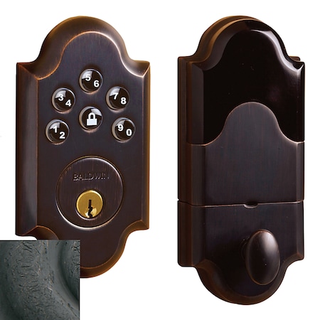 Baldwin Estate Distressed Oil Rubbed Bronze Deadbolts 8252.402.AC1