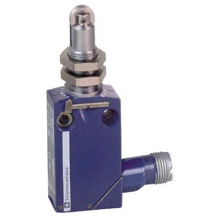 Telemecanique Sensors Limit Switch, Plunger, Roller, 1NC/1NO, Actuator Location: Top XCMD21F2C12