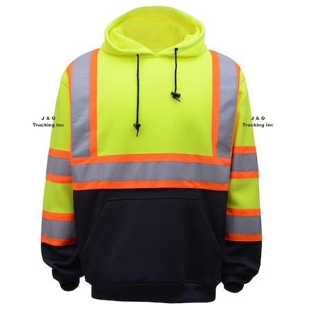 Gss Safety 3-in-1 Hi-Vis Winter Parka, 300D Rip Stop Polyester, Lime/Black, L 8505-LG