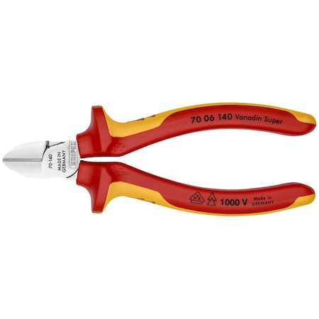 Knipex Diagonal Cutters, 5 1/2" Diagonal Cutter 70 06 140