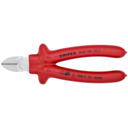 Knipex Diagonal Cutters, 7 1/4" Diagonal Cutter 70 07 180