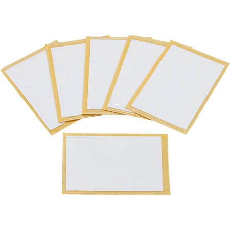 Storex Label Pockets, w/Adhesive Back, PK4 70100U01C