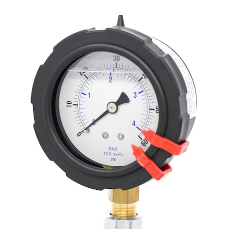 Pic Gauges 2 1/2 in Dial, 1/4 in NPT Lower Location, polypropylene Case Material 701L-254D