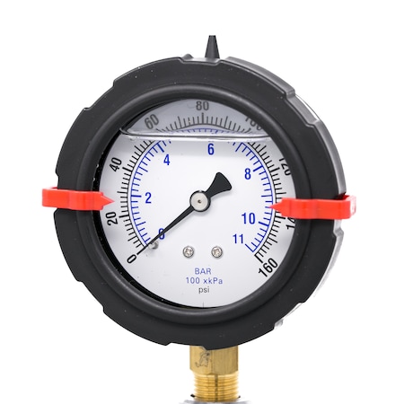 Pic Gauges 2 1/2 in Dial, 1/4 in NPT Lower Location, polypropylene Case Material 701L-254F