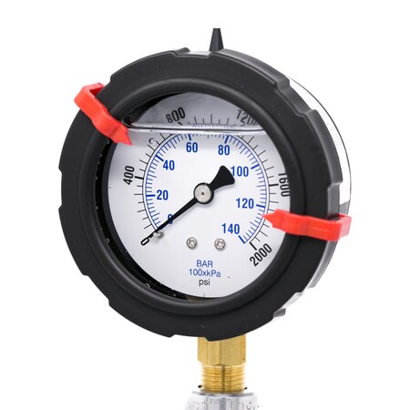 Pic Gauges 2 1/2 in Dial, 1/4 in NPT Lower Location, polypropylene Case Material 701L-254O