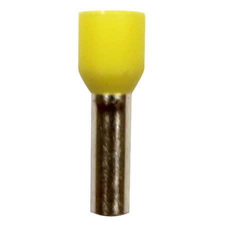 Eclipse Tools Wire Ferrule, Yellow, 10 AWG, 12mm, PK100 701-085