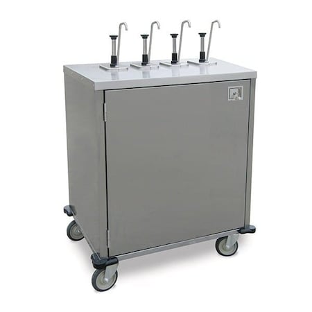 Lakeside Condiment Cart w/Flat Top-4 EZ Serv Pumps Dispense Up to 2 Products 70221