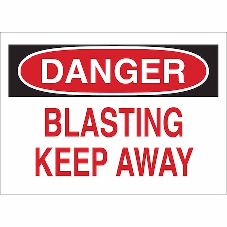 Brady Danger, Blasting Keep Away, 14" W x 10" H, Rectangle, Polyester, 85152 85152