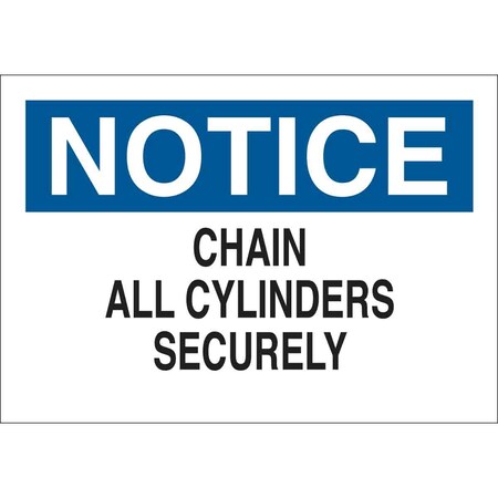 Brady Notice Sign, 7 in H, 10 in W, Plastic, Rectangle, English, 22768 22768