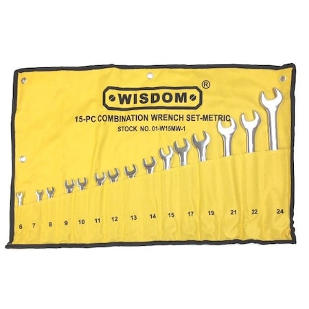 Hhip 15 Piece 6-24mm Combination Wrench Set 7023-0006