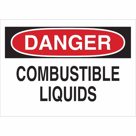 Brady Danger Sign, 7 in H, 10 in W, Polyester, Rectangle, English, 84361 84361