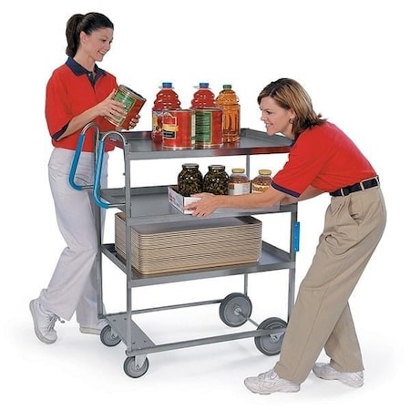Lakeside NSF Stainless Ergo-One Series 3 Shelf Cart; 700 lb Capacity, 18"x27" 5915
