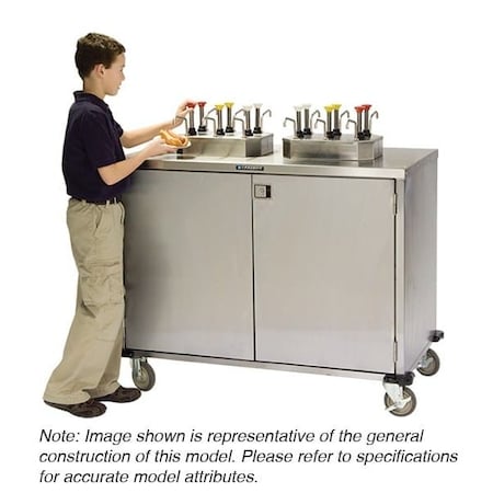Lakeside Condiment Cart w/ 6 EZ Serv Tower Pumps-Dispense Up to 3 Products 70210