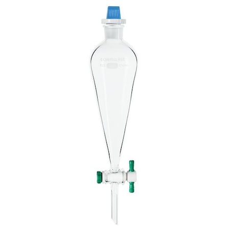 Zoro Select Separatory Funnel, 500mL,  CG-1747-05