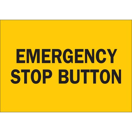Brady Emergency Stop Button, 14" W x 10" H, Rectangle, Polyester, 88293 88293