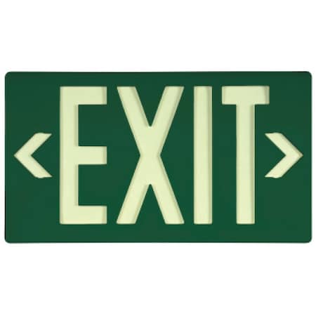 Nmc Globrite Pf100 Exit Sign Green 7040100B