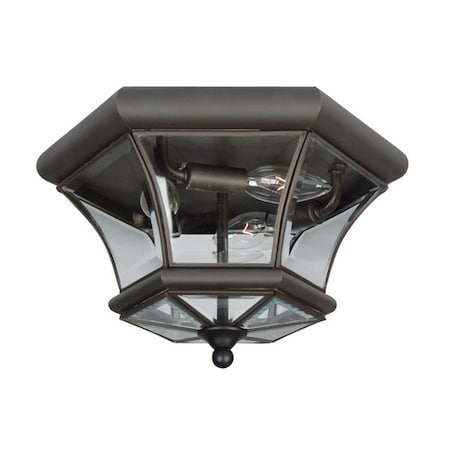 Livex Lighting Monterey/Georgetown 3 Light Bronze Outdoor Ceiling Mount 7053-07
