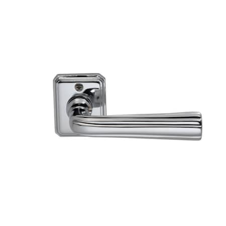 Omnia LVR Rectangular Rose Pass 2-3/4" BS T 1-3/8" Doors Bright Chrome 706 706/RTA.PA2