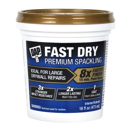 Dap Spackle, 16 fl oz, Pail, Off White, Fast Dry 7079818440