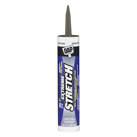 Dap Acrylic Urethane Sealant, 10 oz, Cartridge, Iron Stone, Acrylic Base, Extreme Stretch 7079818712