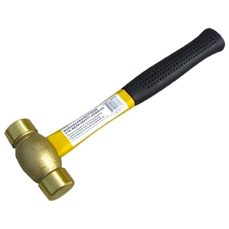 Hhip 1 Lb Fiberglass Handle Brass Hammer 7080-0036