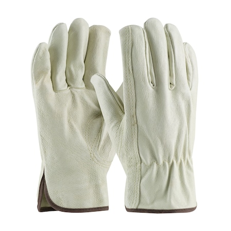 Pip Drivers Gloves, Pigskin, Keystone Thumb, L 12 PK 70-368/L