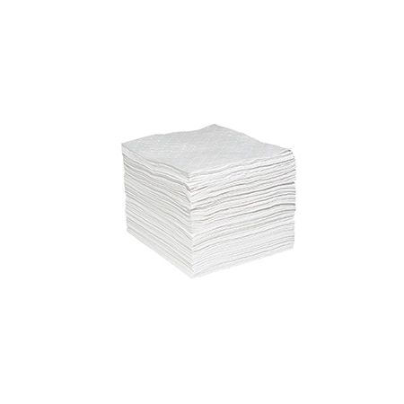 Wyk Sorbent Pad, Oil, 19 in x 15 in, White, 100 PK 7104