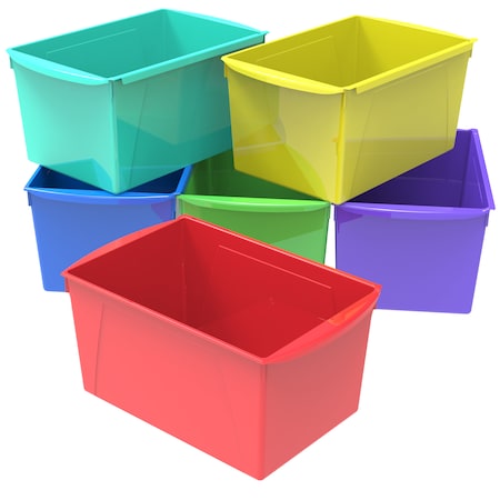 Storex Extra Large Book Bin, Asst, PK6 71126E06C