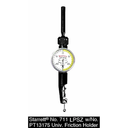 Starrett Indicator W/Univ Holder/Shank 711LPSZ