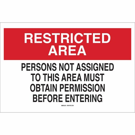 Brady Security Sign, 10 in Height, 14 in Width, Aluminum, Rectangle, English 40752