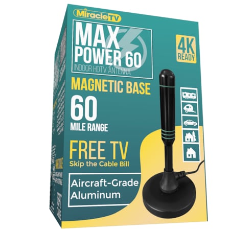 Miracle Tv HDTV Antenna, 60 Watt, Weatherproof Omni 603112