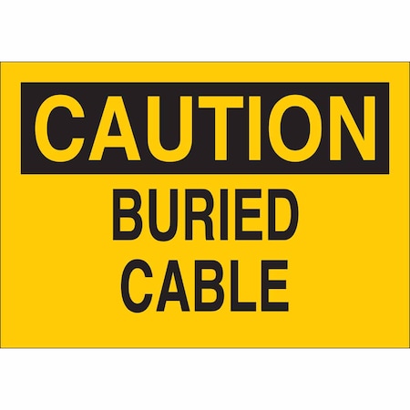 Caution Sign, 7 in H, 10 in W, Plastic, Rectangle, English, 25506