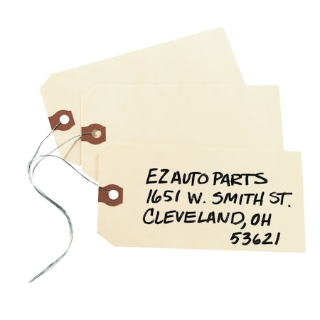 Avery Shipping Tags with Wire, 11.5 pt, PK1000 12606