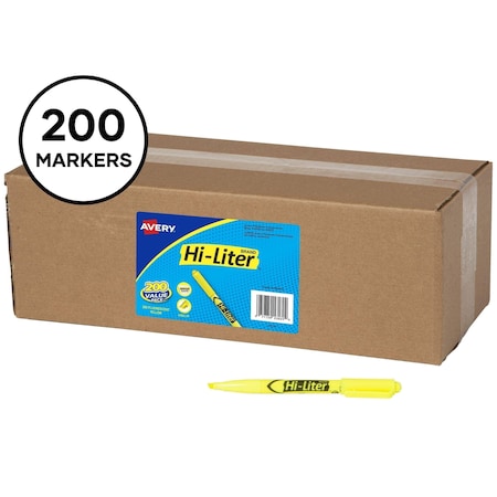 Avery Hi-Liter Value Pack Pen-Style Hig, PK200 23825