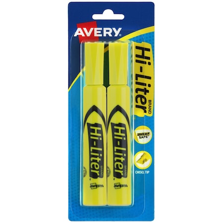Hi-Liter Desk Style Fluorescent Highlighters, PK2 24081