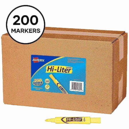 Avery Hi-Liter Value Pack Desk-Style Hi, PK200 24130