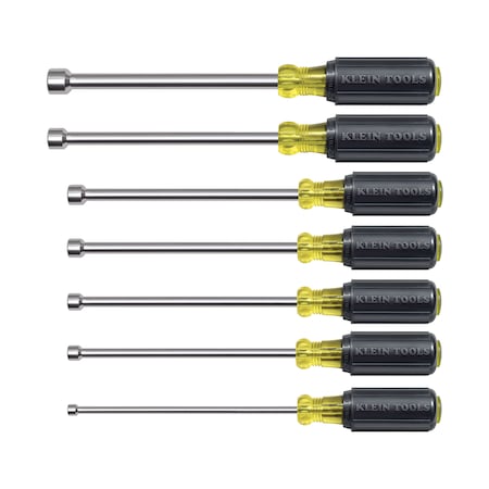 Klein Tools Nut Driver Set, Magnetic Nut Drivers, 6-Inch Shafts, 7-Piece 647M