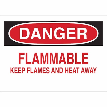 Brady Danger Sign, 7 in H, 10 in W, Rectangle, English, 43239 43239