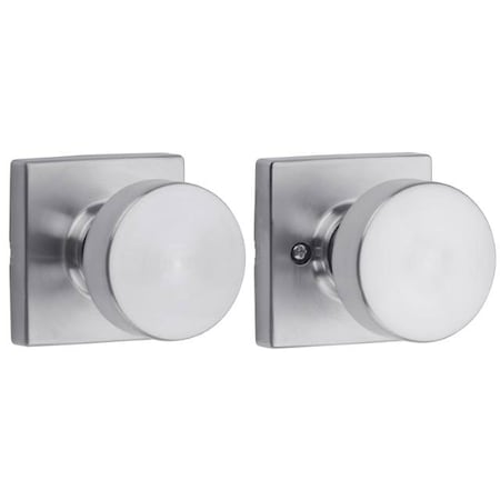 Kwikset Pismo Knob w/Square Rose Passage Lock 720PSKSQT-26D